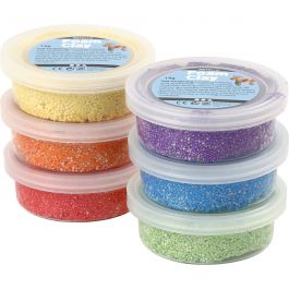 Foam Clay® , metallic, starka färger, 6x14 g/ 1 förp. [HOB-78811]