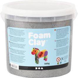 Foam Clay® , metallic, silver, 560 g/ 1 hink [HOB-78847]