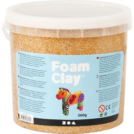 Foam Clay® , metallic, guld, 560 g/ 1 hink [HOB-78848]