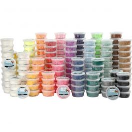 Foam Clay® , mixade färger, 21x10 burk/ 1 förp. [HOB-78876]