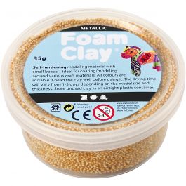 Foam Clay® , metallic, guld, 35 g/ 1 burk [HOB-78918]