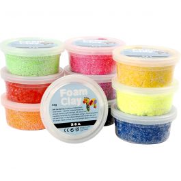Foam Clay® , mixade färger, 10x35 g/ 1 förp. [HOB-78930]