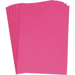 Dekorgummi, A4, ark 210x297 mm, tjocklek 2 mm, rosa, 10 ark/ 1 förp. [HOB-79042]