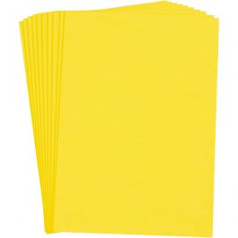 Dekorgummi, A4, ark 210x297 mm, tjocklek 2 mm, gul, 10 ark/ 1 förp. [HOB-79043]