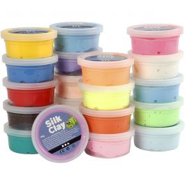Silk Clay®, mixade färger, 20x40 g/ 1 förp. [HOB-79147]