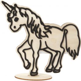 Dekorationsfigur, Enhörning, H: 19 cm, 1 st. [HOB-791954]