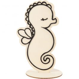 Dekorationsfigur, sjöhäst, H: 18 cm, 1 st. [HOB-791957]