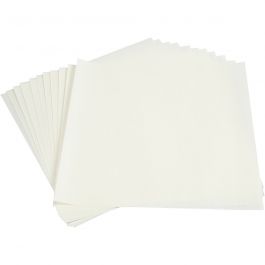 Ljuspapper, ark 30x30 cm, 80 g, vit, 12 ark/ 1 förp. [HOB-536151]