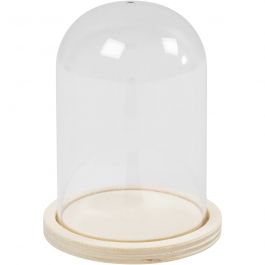 Kupa på träfot, H: 9,5 cm, Dia. 6 cm, Hålstl. 3 mm, 1 st. [HOB-580820]