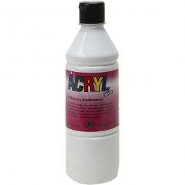 Akrylfärg, vit, 500 ml/ 1 flaska [HOB-636001]
