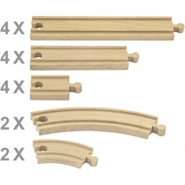 VIGA tågskenor, 16 delar/ 1 set [HOB-908535]