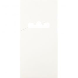 Kort för dubbla krokar, L: 123 mm, B: 58 mm, vit, 200 st./ 1 förp. [HOB-9300-CARD]