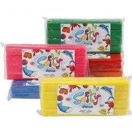 Softy Modellera, mixade färger, 6x500 g/ 1 förp. [HOB-680495]