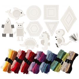Grupp DIY Kit Broderifigurer, stl. 8-17 cm, mixade färger, 1 set [HOB-97074]