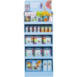 Golvdisplay med Foam Clay®, H: 1560 mm, D: 390 mm, B: 580 mm, mixade färger, 102 enhet/ 1 förp. [HOB-97531]