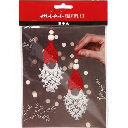 Mini DIY Kit, makramé nisse, H: 14 cm, 1 förp. [HOB-977410]