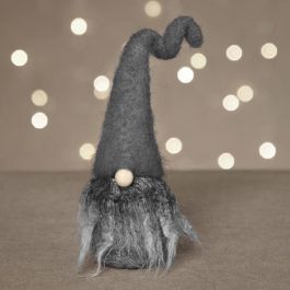 Mini DIY Kit, Jultomte, H: 13 cm, gråmelerad, 1 förp. [HOB-977428]