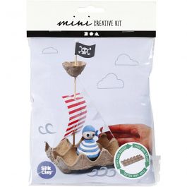 Mini DIY Kit, Äggkartong piratskepp, 1 förp. [HOB-977433]