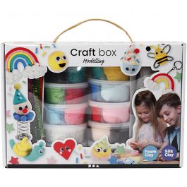 Foam Clay® och Silk Clay® i temaask, mixade färger, 1 set [HOB-98120]