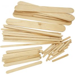 Glasspinnar, L: 5,5+11,5+19+20 cm, B: 6+10+25 mm, natur, 4250 st./ 1 förp. [HOB-99806]
