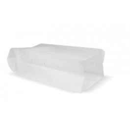 Snack väskor perforerat papper (2 damm) 16x10x31 cm Vit 45gr (1.100 st) [TK-9987489]