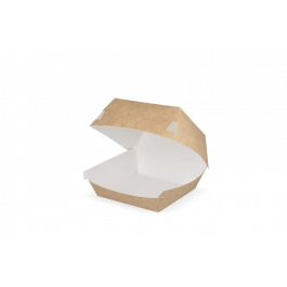 hamburgerlåda 9x7x9 cm kraft/Vit (400 st) [TK-9988134]