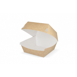 hamburgerlåda 10,5x8,5x10,5 cm kraft/Vit (400 st) [TK-9988135]