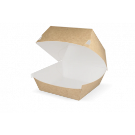 hamburgerlåda 12x10x12 cm kraft/Vit (400 st) [TK-9988136]