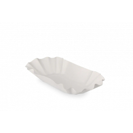 Skulpterad kartongbricka 10x3,2x20 cm Vit (1.000 st) [TK-9988157]
