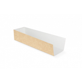 Korvbricka 7x5x23 cm kraft/Vit (1.000 st) [TK-9988286]