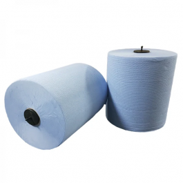 Handduksrulle Matic 2 lager 150 mätare Ø21cm 100% cellulosa blå T7 (6 st) [TK-9988357]