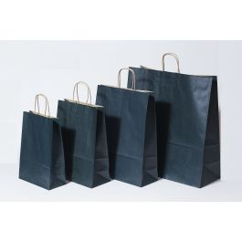 Papperskassar Mörkblå 26+12x35cm Kraft Papper 90 gram (50 st) [PAM2635DKBL]