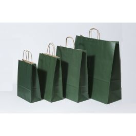 Papperskassar Mörkgrön 26+12x35cm Kraft Papper 90 gram (50 st) [PAM2635DKGR]