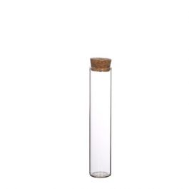 Glasrör med kork Ø3cm och 15cm högt (set med 6 st) [IFS-29143]