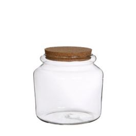 Glasburk med kork Ø15cm och 14 cm hög (1 st) [IFS-29451]