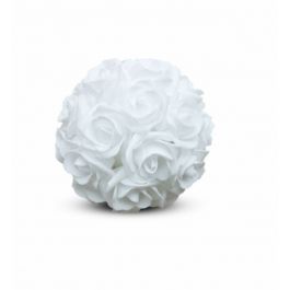 Deco Rose Ball Ø15cm vit skum (1 st) [IFS-31212]