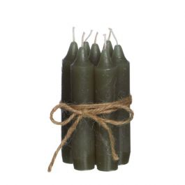 Ljus konisk Moss grön 11cm hög (set med 7 st) [IFS-32160]