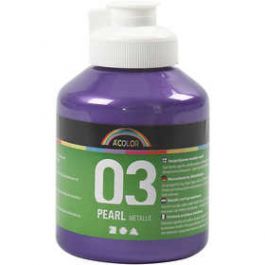 A-Color Acrylic Paint, violet, no. 03, metallic, 500 ml/ 1 bottle [HOB32218]