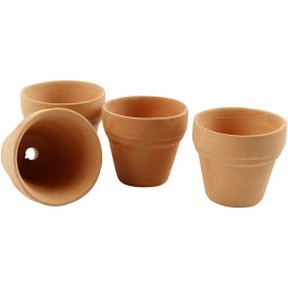 Flower Pots, H: 3,1 cm, D: 3,4 cm, 48 pc/ 1 box [HOB50655]