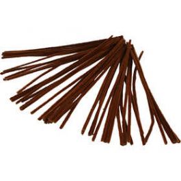 Pipe Cleaners, brown, L: 30 cm, thickness 6 mm, 50 pc/ 1 pack [HOB51614]