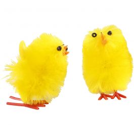 Easter Chicks, yellow, H: 30 mm, 12 pc/ 1 pack [HOB51653]