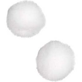 Pompoms, white, D: 20 mm, 100 pc/ 1 pack [HOB51858]