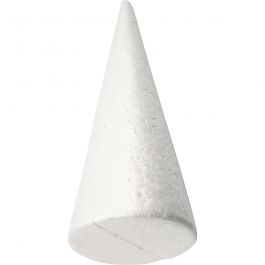 Cone, white, H: 25 cm, D: 10 cm, 1 pc [HOB54367]
