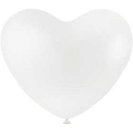 Balloons, white, hearts, 8 pc/ 1 pack [HOB59177]