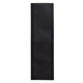 Plastpåsar Matt Svart 3,8x12,7cm Förslutbar permanent stängning (100 st) [CRB5B]