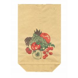 Kraftpåsar för Frukt med sexkantsbotten (innehåll 2,5 kg) 22,5x37cm - 1-lagig 70 grs (100 st) [PAKB2237]