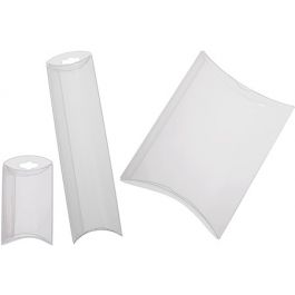 Presentask planoval Frost 12,7x3,8x19,1cm med tillvalshänghål (25 st) [PBF108]