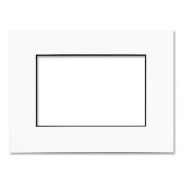 Passepartout Vit/Svart Kärna 19,4x24,5cm Fönster - Yttre storlek 27,9x35,6cm (10 st) [MS20200]