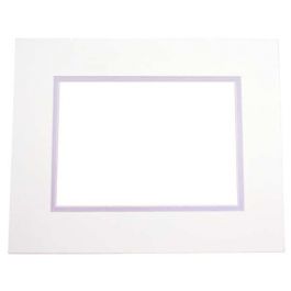 Passepartout Dubbel tjock Elfenben/Silver 40,6x50,8cm med 27x34,6cm Fönster (10 st) [MD20029]