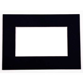 Passepartout Svart 19,4x24,5cm Fönster - Yttre storlek 27,9x35,6cm (10 st) [MS20045]
